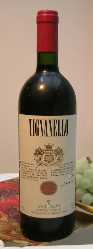 Tignanello wine label