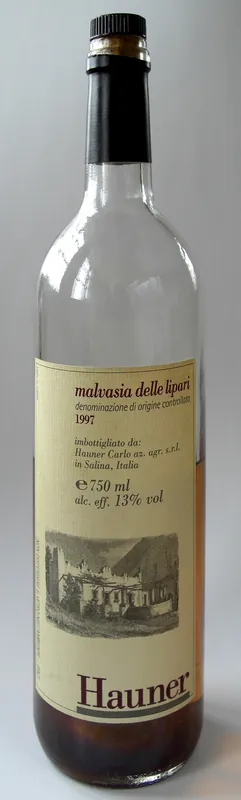 Rótulo do vinho Malvasia delle Lipari