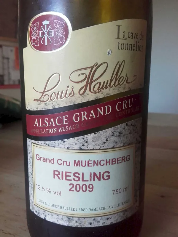 Alsace Grand Cru Muenchberg wine label