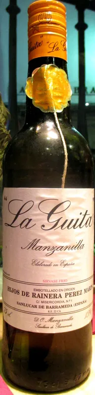 Etiqueta del vino Manzanilla-Sanlúcar de Barrameda