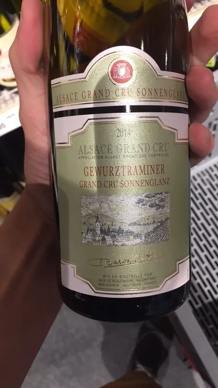 Alsace Grand Cru Sonnenglanz wine label