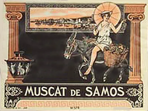 Samos wine label