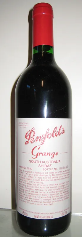 Etichetta del vino Penfolds Grange