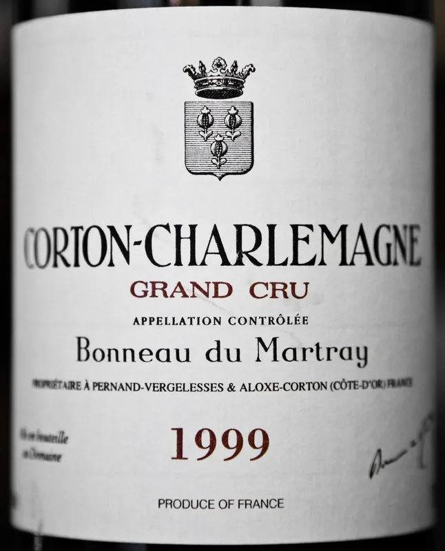 Etichetta del vino Corton-Charlemagne