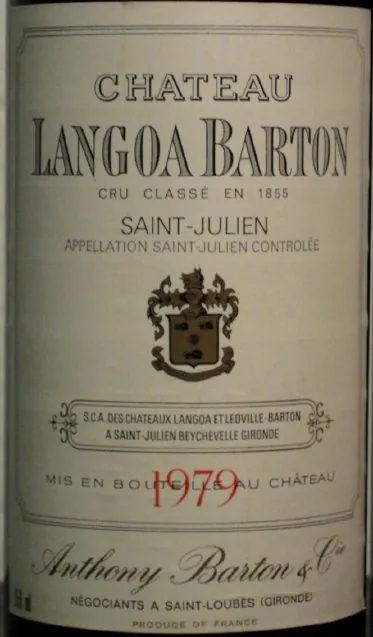 Etichetta del vino Château Langoa Barton